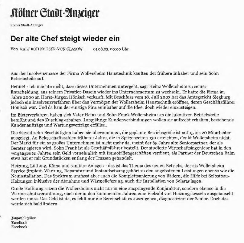 Pressetext Wollersheim